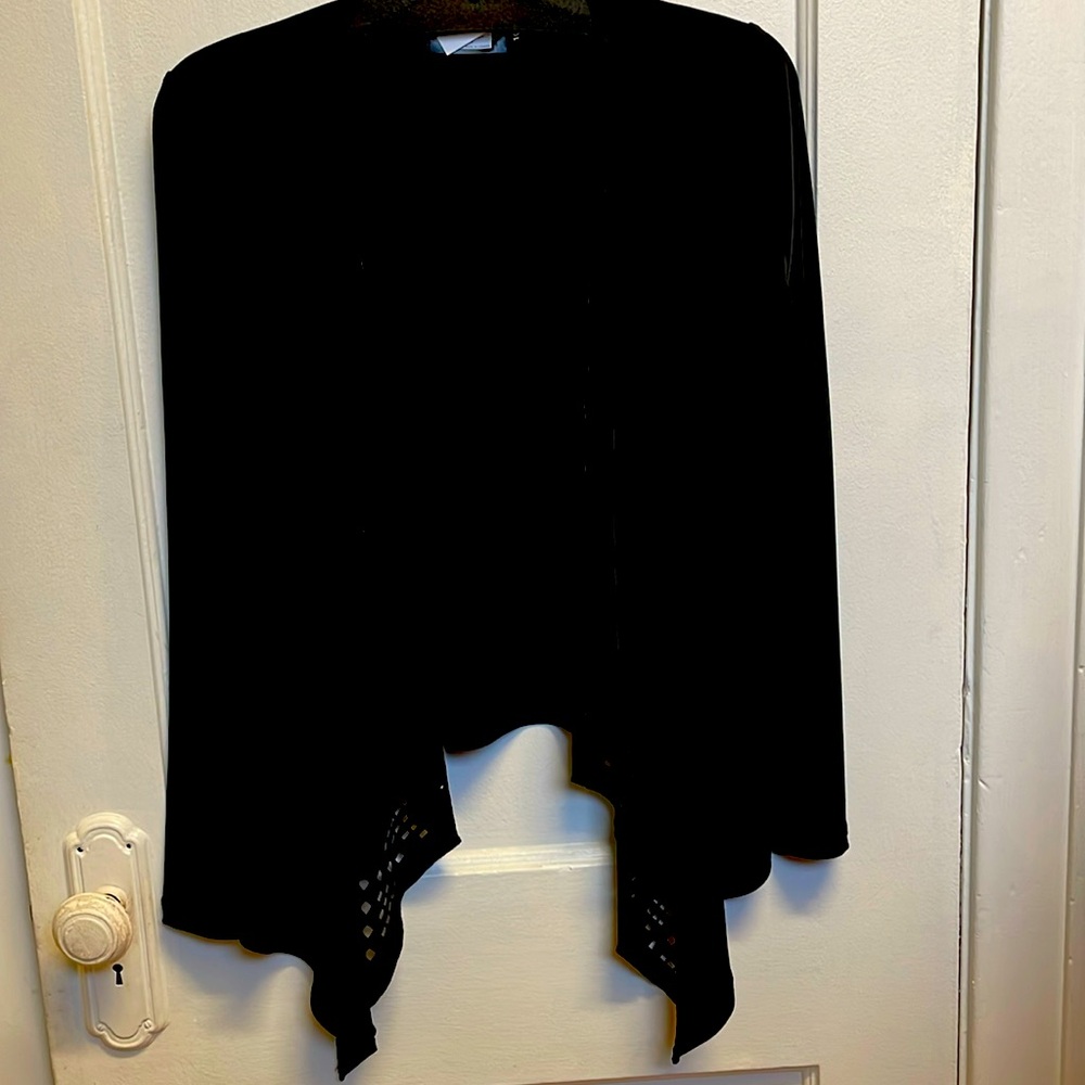 Black jacket with front cut out design
